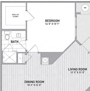 2 BED 2 BATH Floor Plan 2 BED 2 BATH Floor Plan at Indigo 301, Pennsylvania, 19406