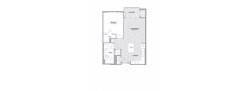 1 BED 1 BATH Floor Plan K at Indigo 301 Apartments, Pennsylvania