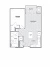 1 BED 1 BATH Floor Plan 1 BED 1 BATH Floor Plan at Indigo 301, Pennsylvania