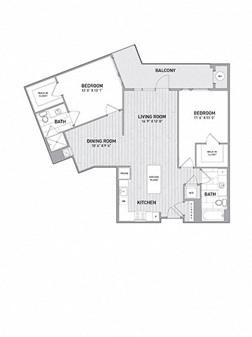 Beautiful 2 BED 2 BATH Floor Plan at Indigo 301 Apartments, King of Prussia, PA, 19406