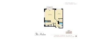 The Hudson 01 Floor Plan at The Hudson Apartments, Washington, DC, 20005