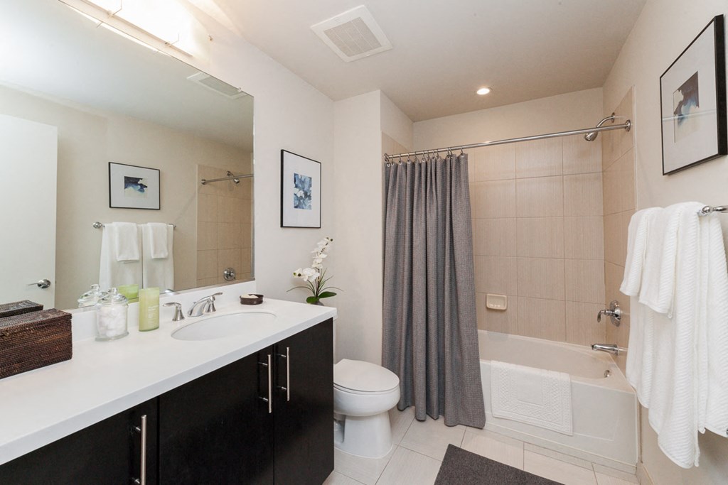 Bathroom With Bathtub at The Woodward Building Apartments Washington, DC 20005