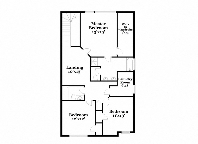 a floor plan of a house with a combination of bedrooms and a living room