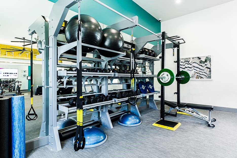Fitness Center with strength and cardio equipment 