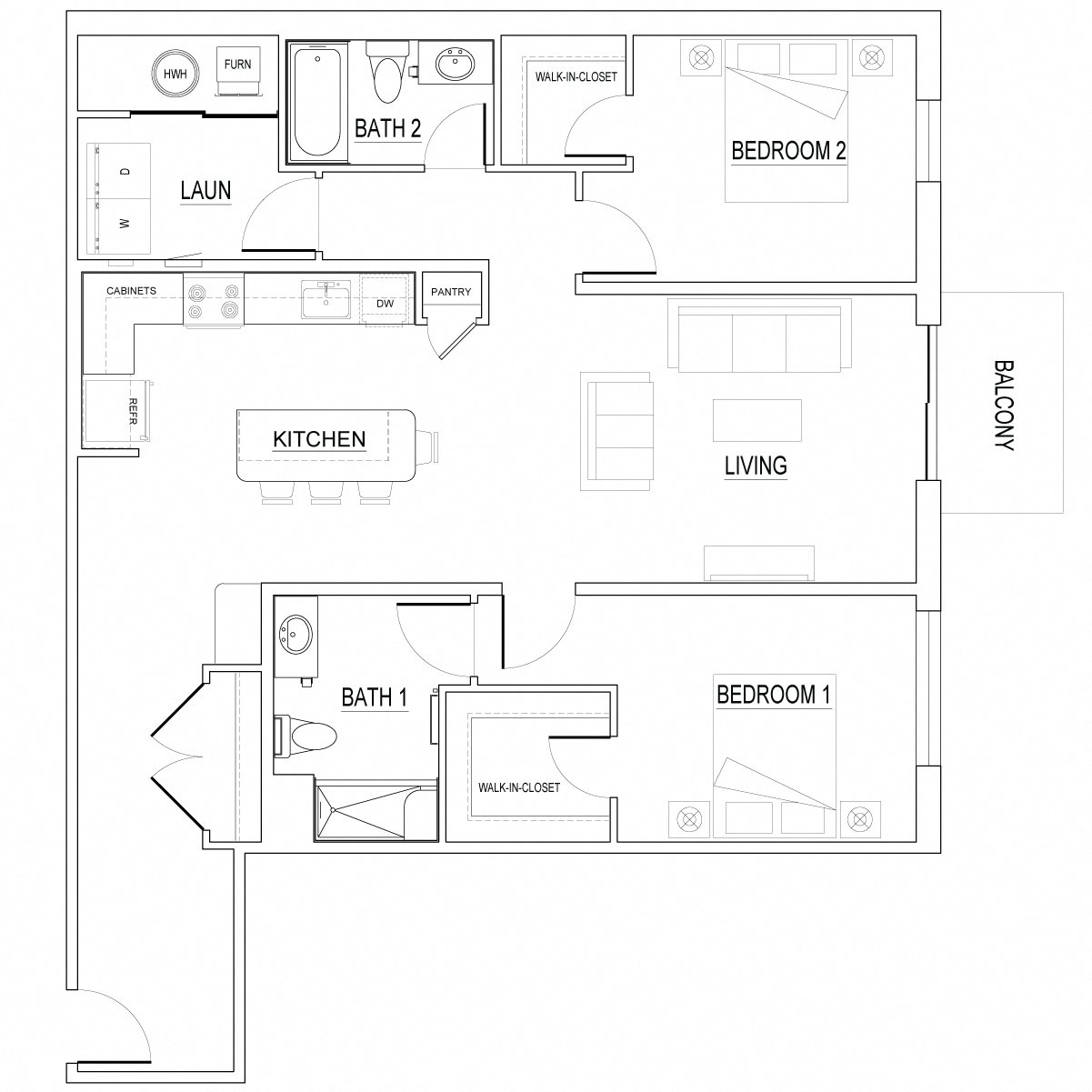 The Archway Style D - 1297 SF Apartment The Archway Style D - 1297 SF Apartment