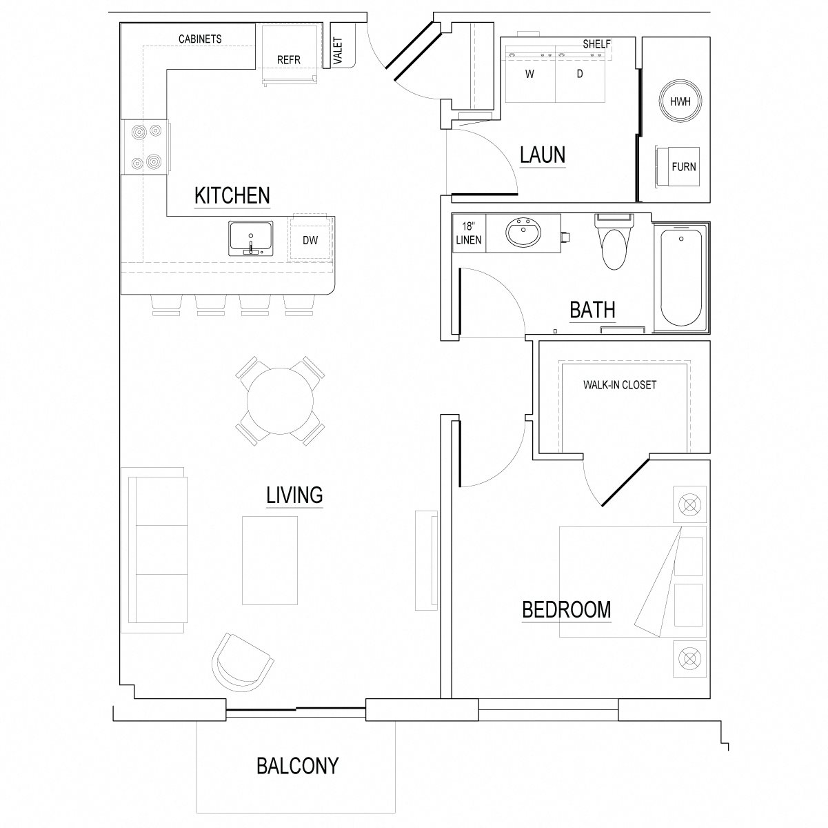 The Gable Style E - 869 SF Apartment The Gable Style E - 869 SF Apartment