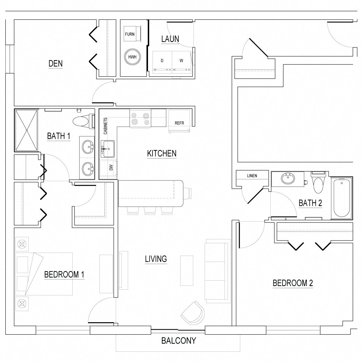 The Verandah - 1342 SF Apartment The Verandah - 1342 SF Apartment