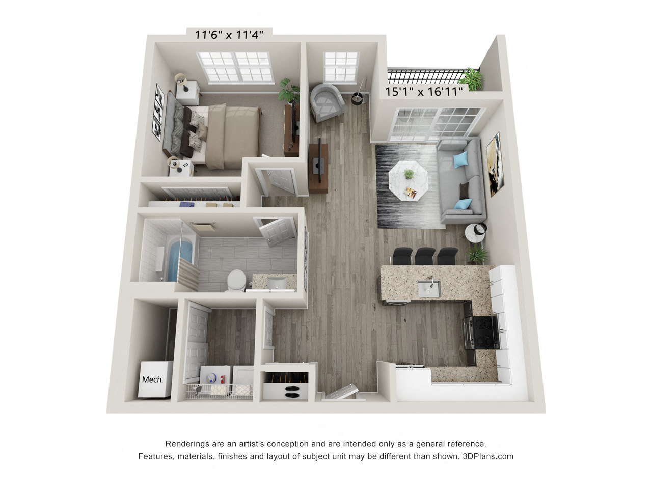 The Gable Style A floor plan