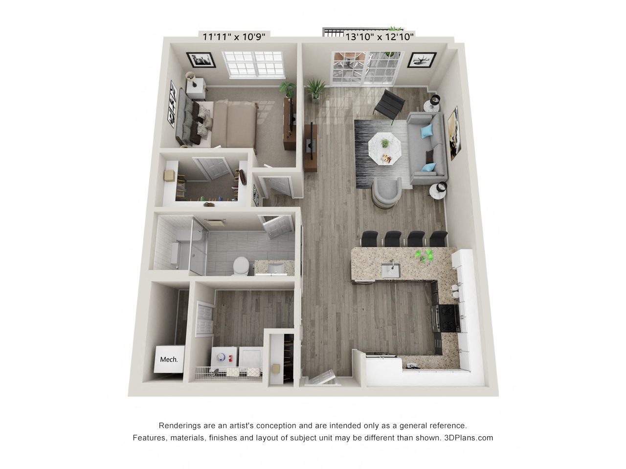 The Gable Style E floor plan