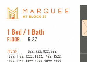 1 Bed - Plan 22 at Marquee at Block 37, Chicago, IL, 60601