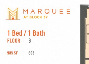 1 Bed - Plan 603 at Marquee at Block 37, Chicago, IL