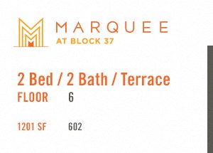 2 Bed - Plan 602 at Marquee at Block 37, Chicago, Illinois