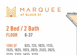 2 Bed - Plan 25 at Marquee at Block 37, Chicago, IL, 60601