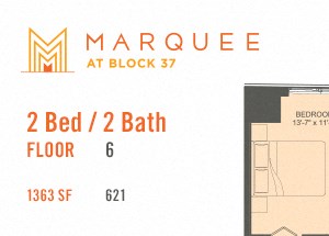 2 Bed - Plan 621 at Marquee at Block 37, Illinois