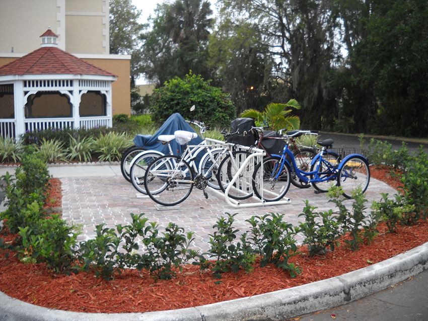 bike outside bike storage is available at Villa San Marcos