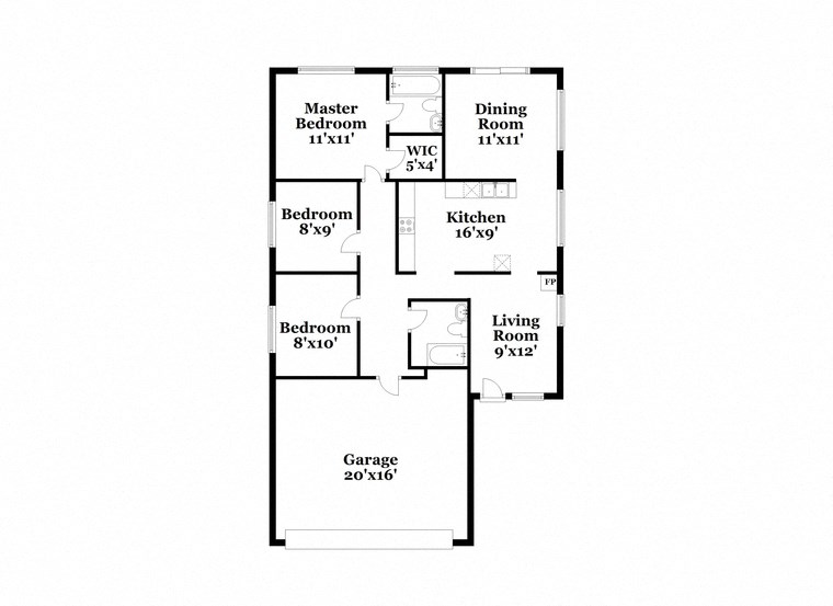 ??? floor plan of a house with a bedroom and a living room