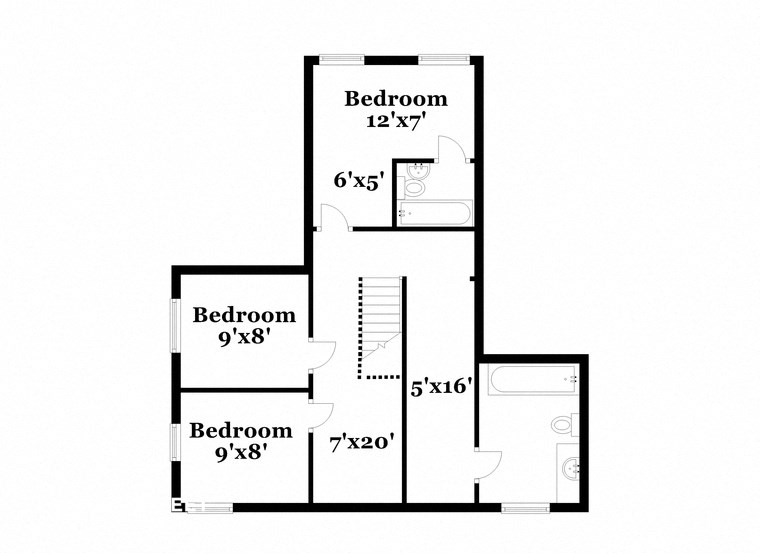 floor plan of the 1100 sq ft roommates