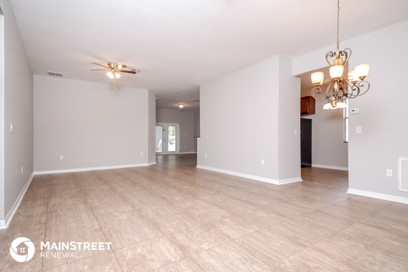 the living room and dining room are spacious and open to the kitchen