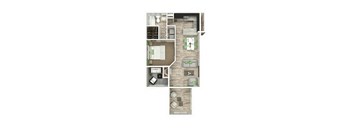 D-Den top view Floor Plan at The Lory of Perimeter, Augusta, GA, 30909