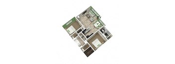 E-Lodge angle view Floor Plan at The Lory of Perimeter, Augusta, 30909