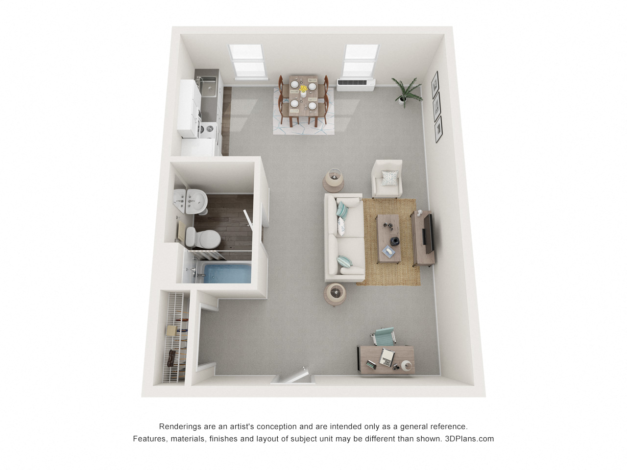 Studio D 509 square feet