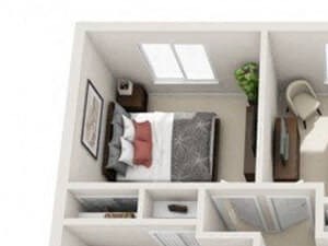 3 Bed, 1.5 Bath, 1000 sq. ft. C1