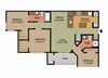 3 Bed 2 Bath floorplan 3 Bed 2 Bath floorplan
