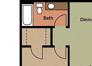 2 Bedroom, 2 Bath, Floorplan 2 Bedroom, 2 Bath, Floorplan