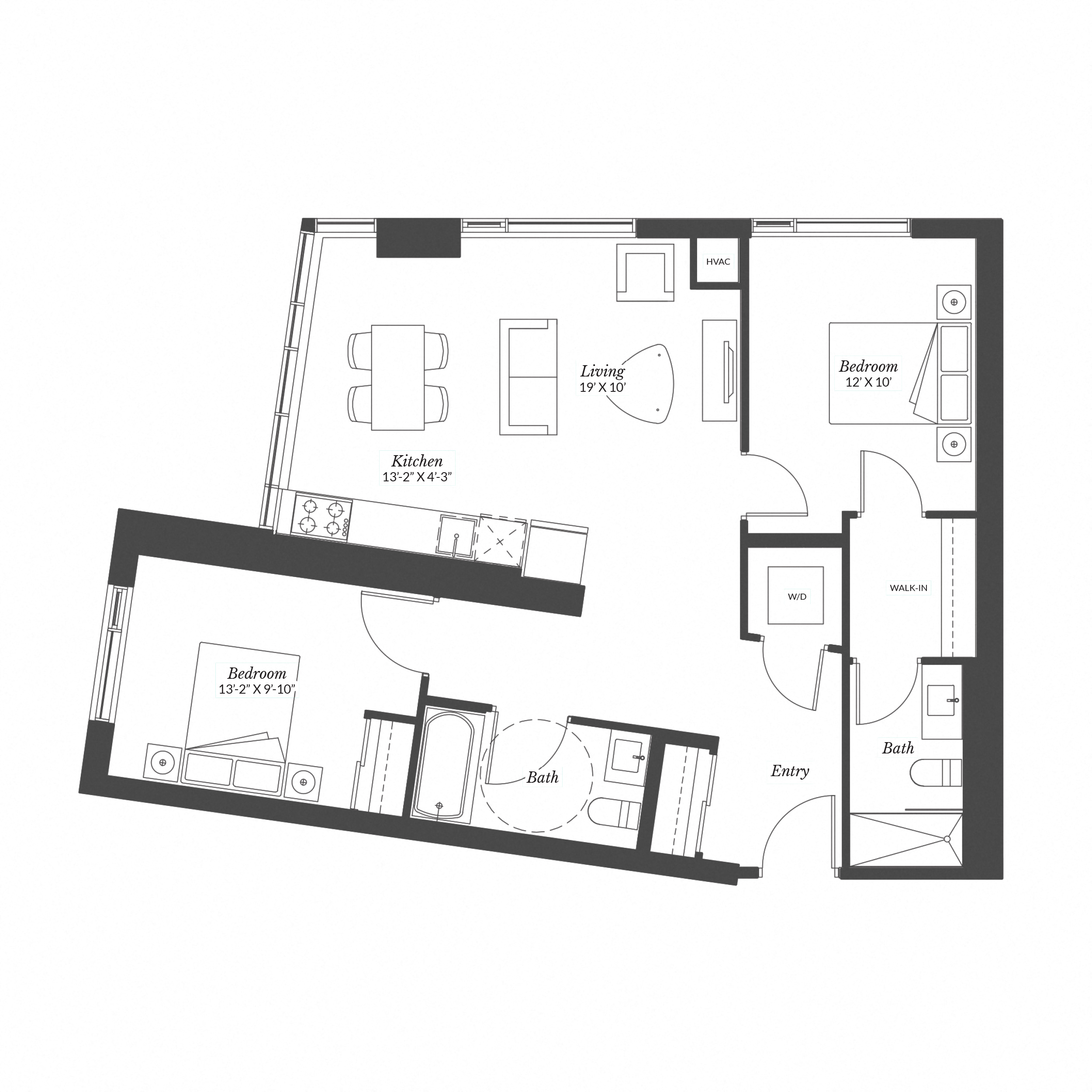 2 Bedroom Plan 2A
