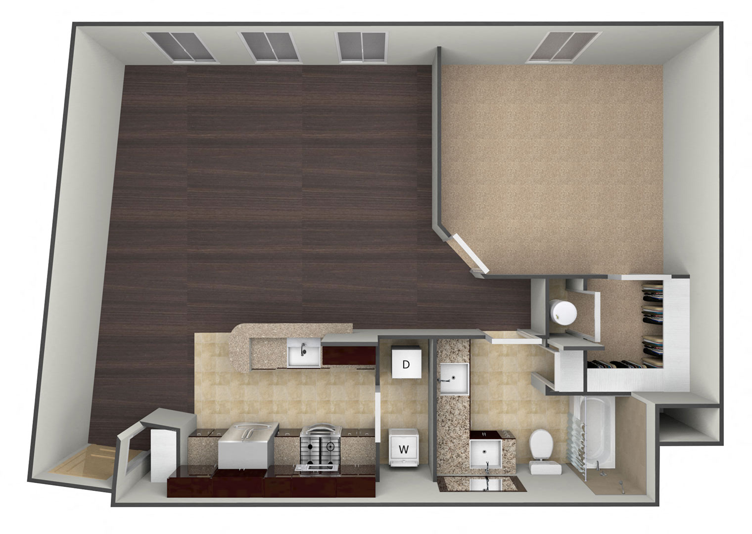 3D floor plan image for the A2A.