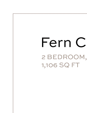 Fern Creek - 2 Bedroom 2 Bath Floor Plan Layout - 1148 Square Feet