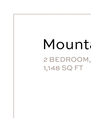 Mountain Home - 2 Bedroom 2 Bath Floor Plan Layout - 1148 Square Feet