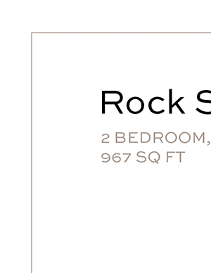 Rock Springs - 2 Bedroom 2 Bath Floor Plan Layout - 967 Square Feet