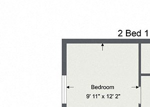 2Bed 1 Bath 882 Floor Plan 2Bed 1 Bath 882 Floor Plan at Medina Village Apartments - SPM, Integrity Realty LLC, Medina, 44256