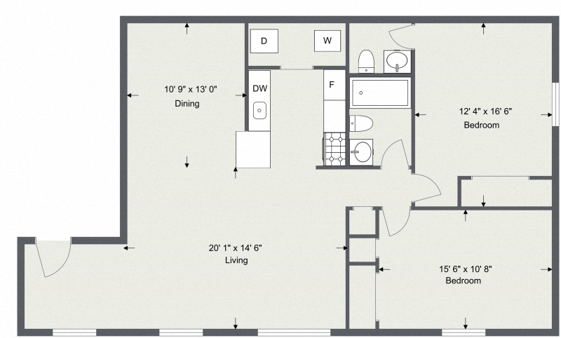 2 Bedroom 1 1/2 Bath with flex space at  Integrity Medina Apartments, Integrity Realty LLC, Medina