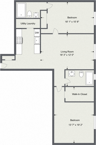 Medina Village 2 Bed 2 Bath 1250 Sq. Ft. at  Integrity Medina Apartments, Integrity Realty LLC, Medina