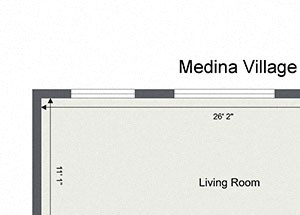 2Bed 15 Bath 1050sqft Floor Plan 2Bed 15 Bath 1050sqft Floor Plan at Medina Village Apartments - SPM, Integrity Realty LLC, Ohio