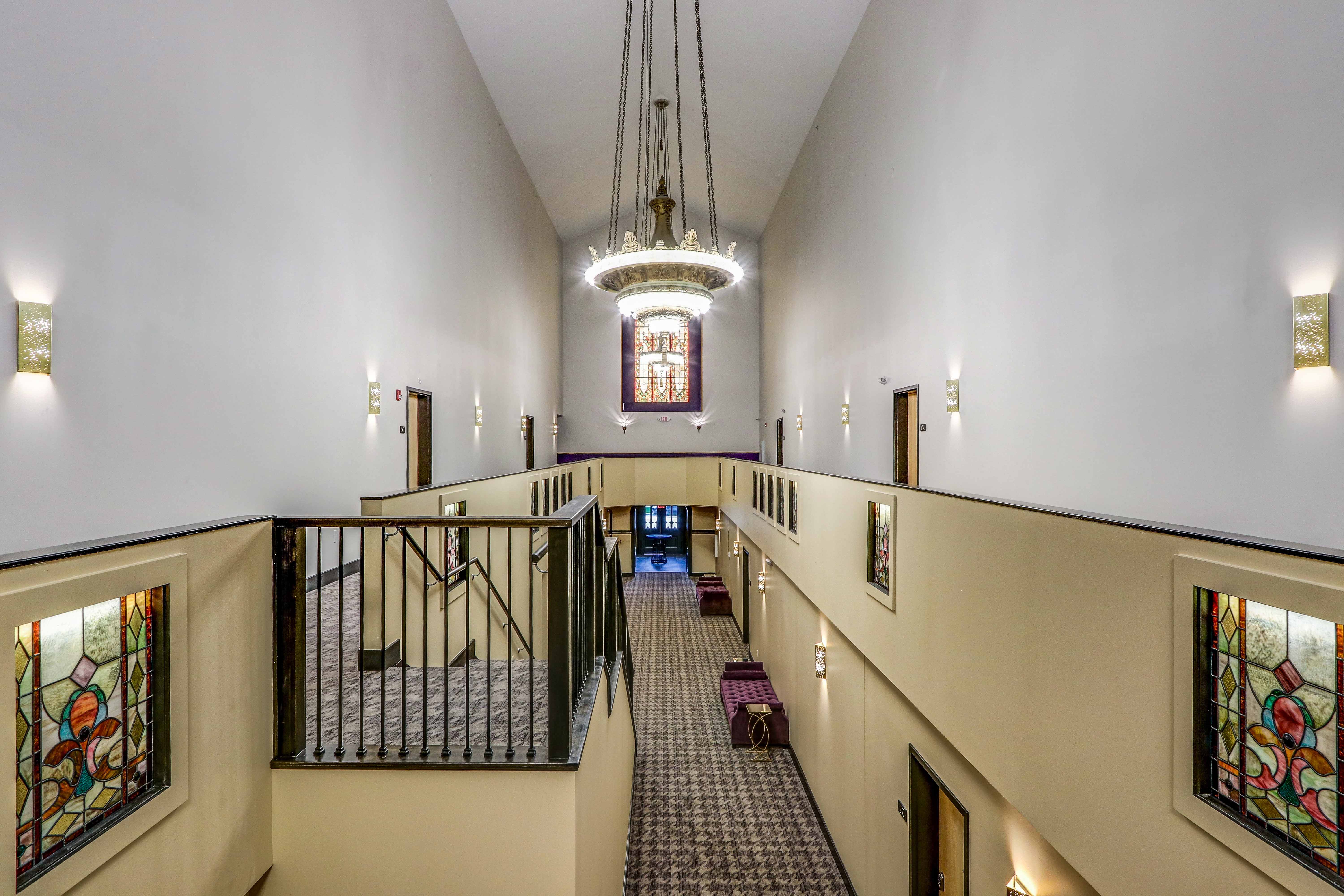 Luxurious Common Spaces with Historical Elements at San Sofia Luxury Apartments, Ohio