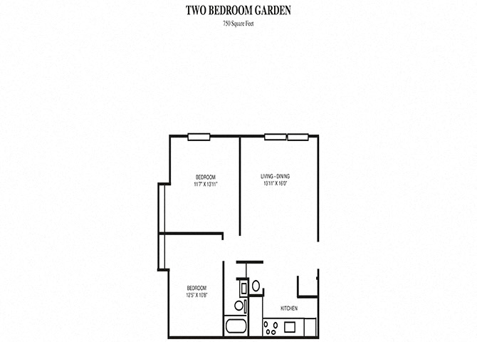 2 Bedroom Garden