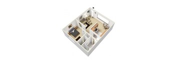 1 Bed 1 Bath C Floorplan