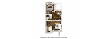 2 bed 2 bath a floorplan