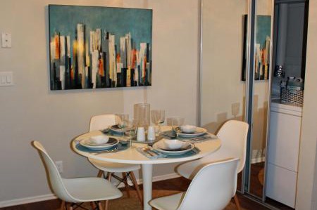 Dining Table in Apartment Model