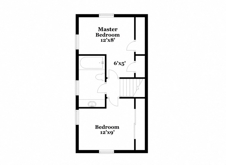 a floor plan of a house with a bedroom and a living room