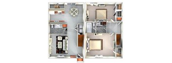 two bedroom apartment floor plan
