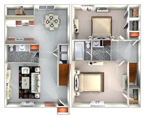 two bedroom apartment floor plan