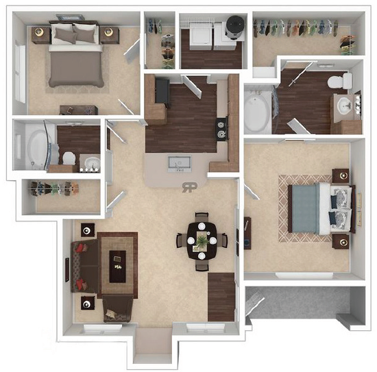 2X2 units available at Residences at SpringRidge Apartment Homes | Shreveport, LA
