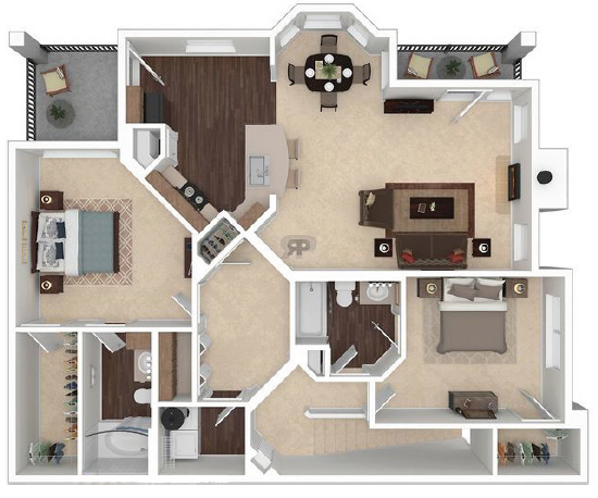 2X2 units available at Residences at SpringRidge Apartment Homes | Shreveport, LA