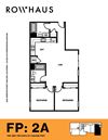 2 Bedroom 2D floor plan