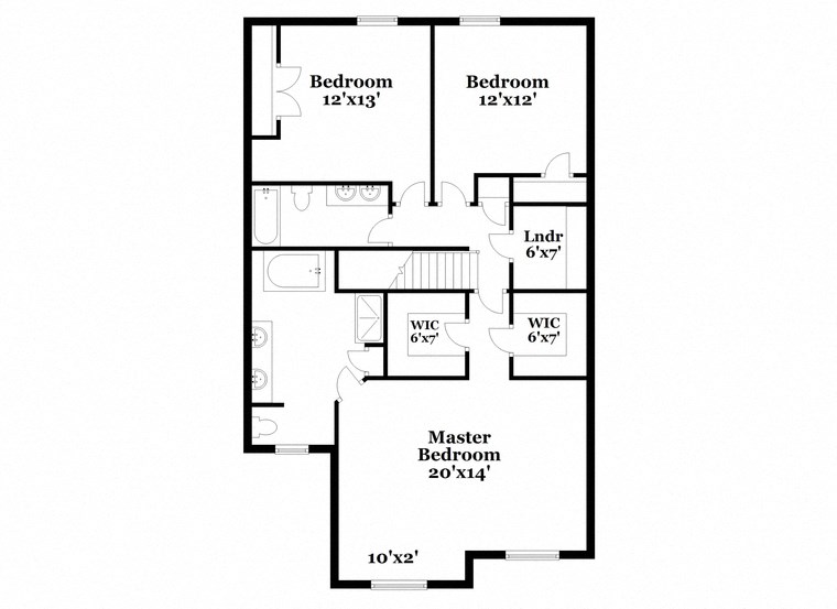 a floor plan of a house with an open concept floor plan