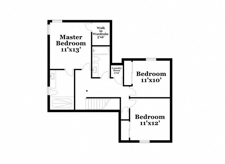 a floor plan of a house with a bedroom and a living room